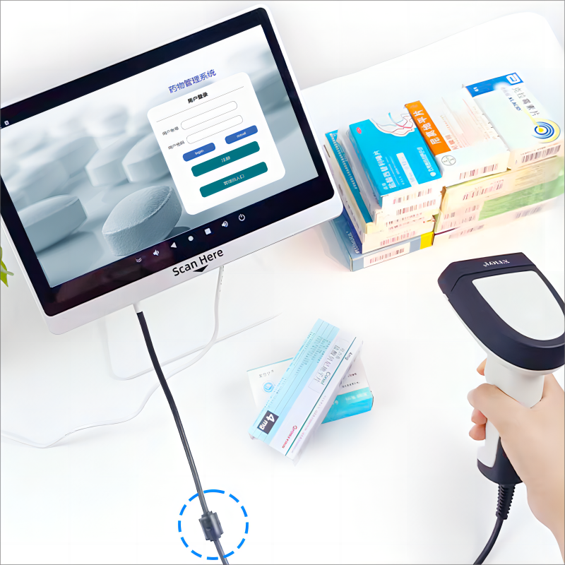 XTIOT 2.4G Connected Pharmacy Wireless Barcode Scanners For Healthcare