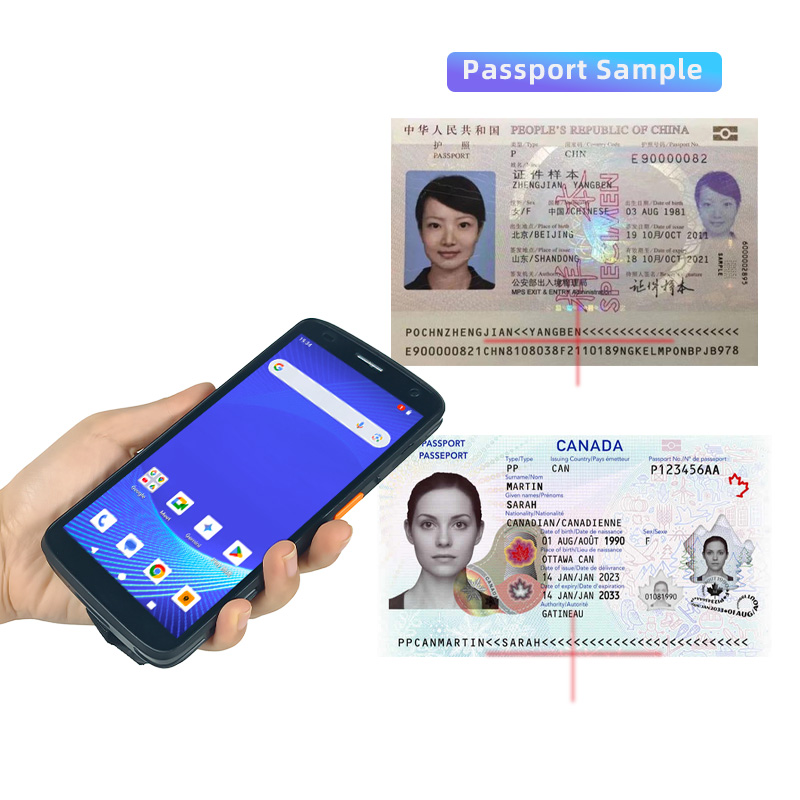 XT8002C Android Mobile Mrz Passport Scanner Scan Passport Identity Card