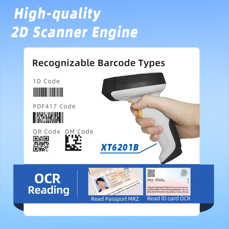 XT6201B XTIOT Scanner Code Bar National Id Card Reader Driver License PRC ID E Passport Datamatrix Reader