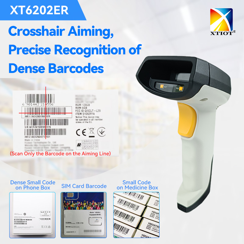 XT6202ER Handheld Barcode Reader Best Barcode Scanner For Inventory In Warehouse