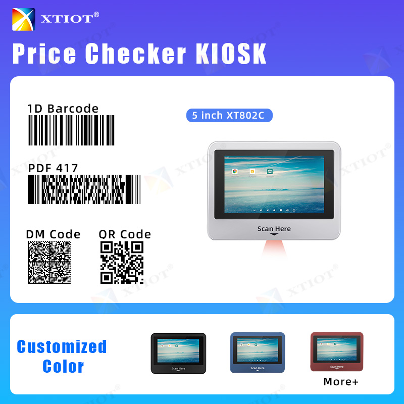 XT802C 5'' Android11/13/14 Linux Micro KIOSK Price Checker