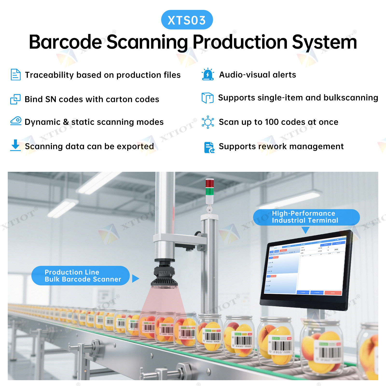 XTS03 Products Cosmetic SSCC DMC Ai Barcode Scanner Inventory Tracking Programs