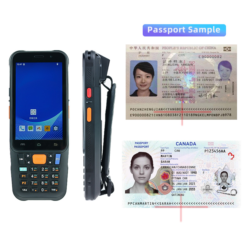 XT8001D Android 15 RFID Passport Reader ID Document Scanner Android Handheld Terminal